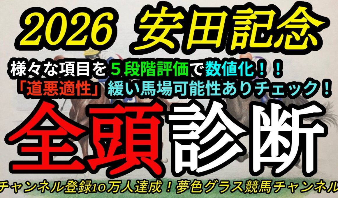 【全頭診断】2026安田記念！大混戦模様の安田記念を考える！コースや距離に合っている馬は？