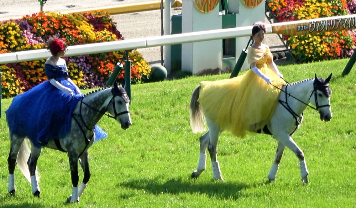 【ヴィクトリアマイル2026】誘導馬に騎乗しているJRA職員もドレスで女の戦いを彩る 本馬場入場 現地映像 エンブロイダリー
