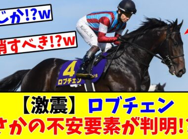 【日本ダービー】【激震】ロブチェン、まさかの不安要素が判明!?w