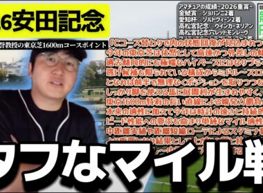 【2026安田記念】東京芝1600mの"ナーツさんのコースポイント"を整理(ウマキんグ観察チャンネル)