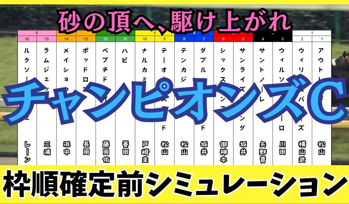 【チャンピオンズカップ2025】枠順確定前シミュレーション 砂の頂へ、駆け上がれ。ダートの王座は、誰にも譲れない