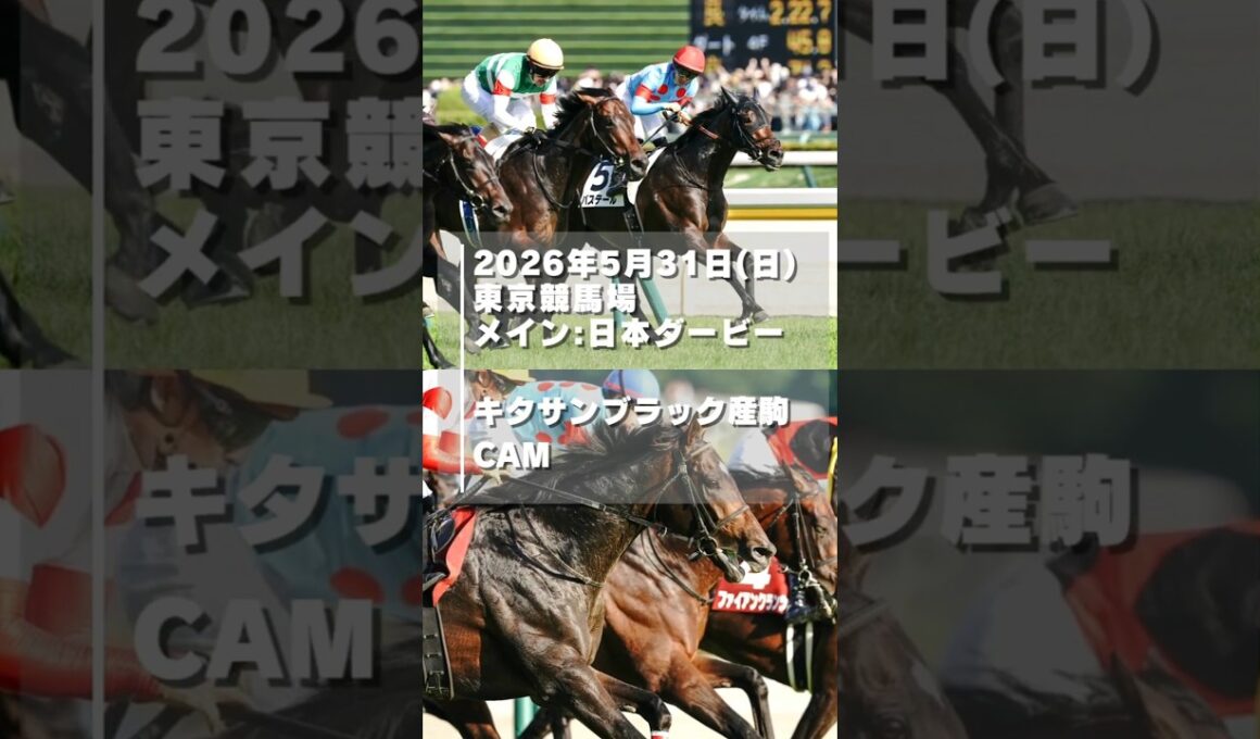 【5/31東京】キタサンブラック産駒CAM【東京優駿(日本ダービー)】