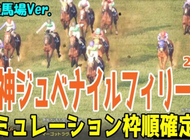 稍重馬場Ver.【阪神ジュベナイルフィリーズ2025】シミュレーション枠順確定版 日曜の午前中の雨の影響で馬場悪化を想定してのシミュレーション！道悪を味方にする馬はこの馬だ！【競馬予想】阪神JF