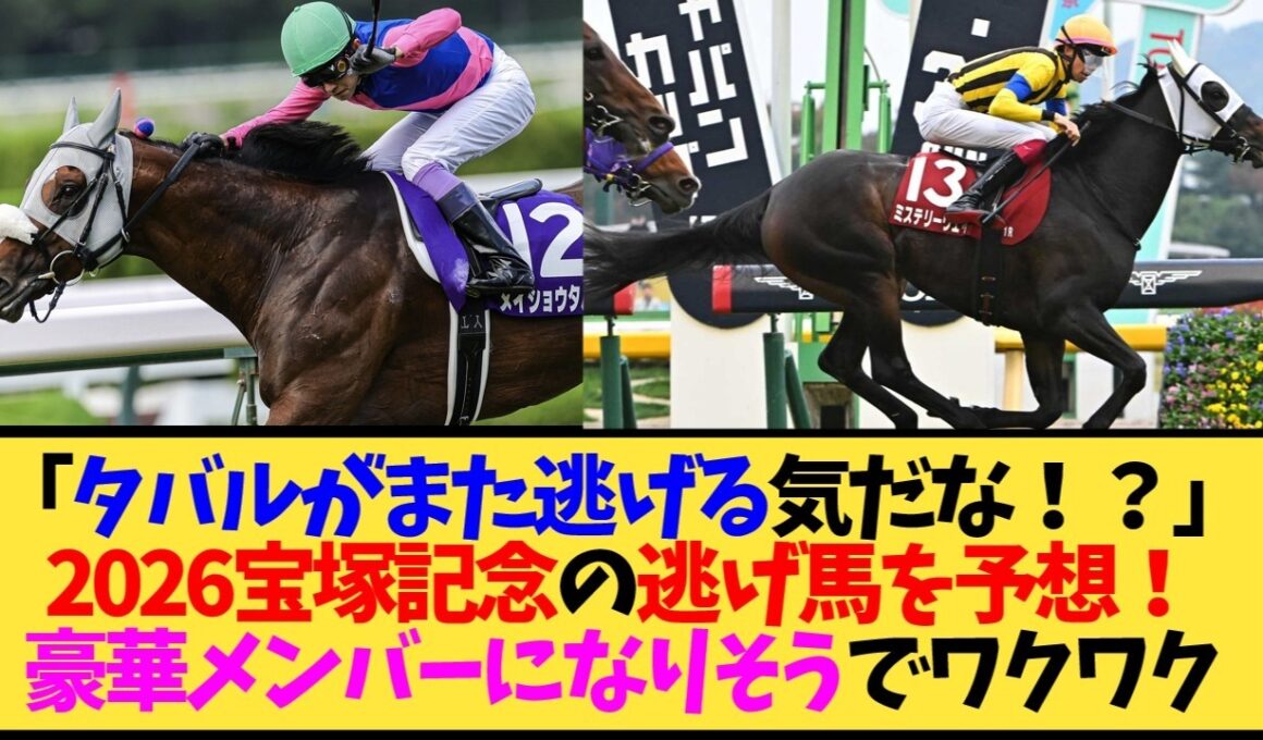 【宝塚記念2026】メイショウタバルが逃げる？それともミステリーウェイ…展開予想が白熱しすぎてるwww【競馬】