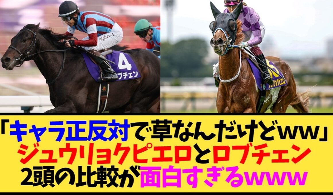 【オークス/ダービー2026】ジュウリョクピエロとロブチェン、共通点だらけなのにキャラが正反対すぎるwww【競馬】