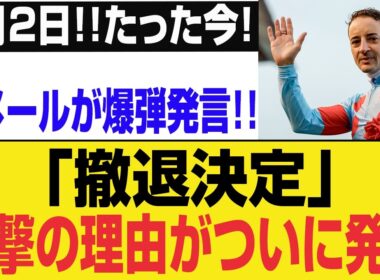 【速報】ルメール電撃撤退！衝撃の真相発表