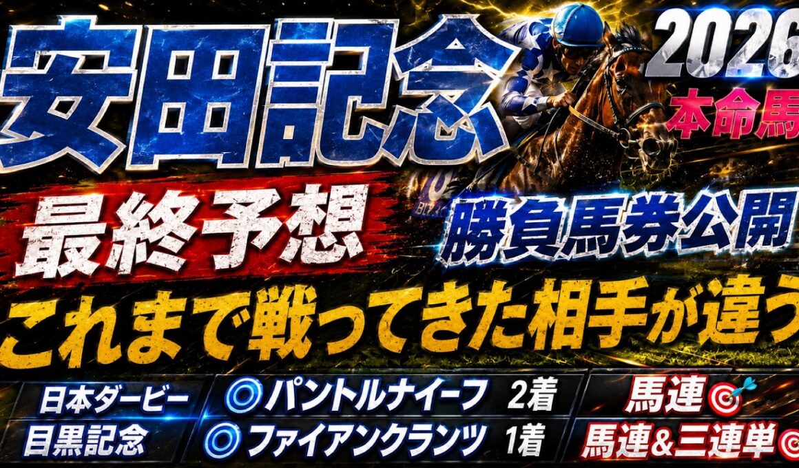 【安田記念2026】最終予想　/先週 日本ダービー◎パントルナイーフ🥈 目黒記念◎ファイアンクランツ🥇//2025年の馬券回収率は127％/単勝回収率は二年連続100％以上【競馬予想】