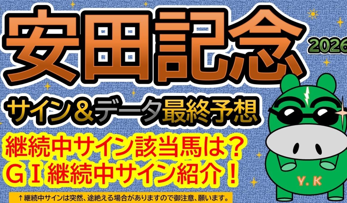 【安田記念２０２６】サイン＆データ最終予想！継続中サイン該当馬は？今回もＧⅠ継続中サイン紹介します！（ＢＧＭ　ｂｙくれっぷ）