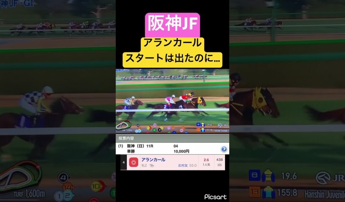 【阪神JF】アランカールの騎乗はなかなかに賛否が分かれそうな騎乗でしたよね　#競馬