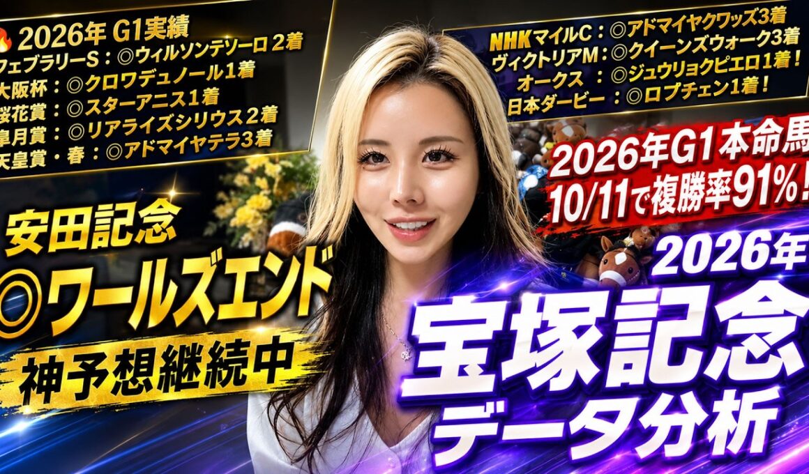 【2026年★宝塚記念データ分析★】2026年G1本命馬10/11で馬券内！もはや伝説の域！クロワデュノールにピンチのデータ！圧倒的1番人気に死角あり！【星野るり】