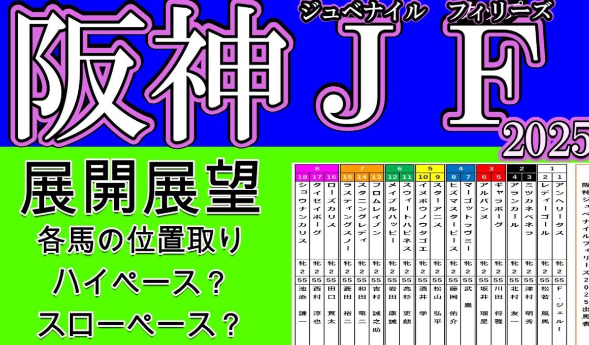 阪神ジュベナイルフィリーズ2025展開展望！ハイペース予想は幻想？アランカールの位置取りが勝敗の左右が決まる！