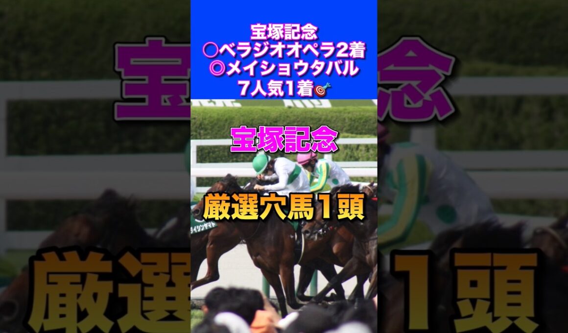 【宝塚記念2026】厳選穴馬1頭