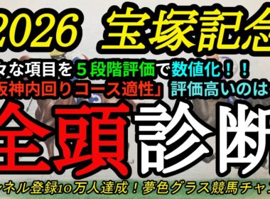 【全頭診断】2026宝塚記念！クロワデュノールやダノンデサイルの評価は？阪神内回りコースの適性が大事に！