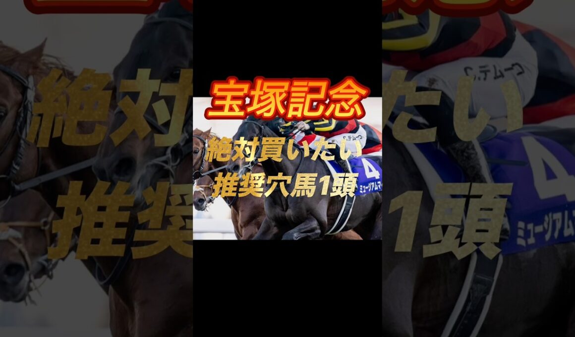 宝塚記念2026 絶対買いたい推奨穴馬1頭紹介