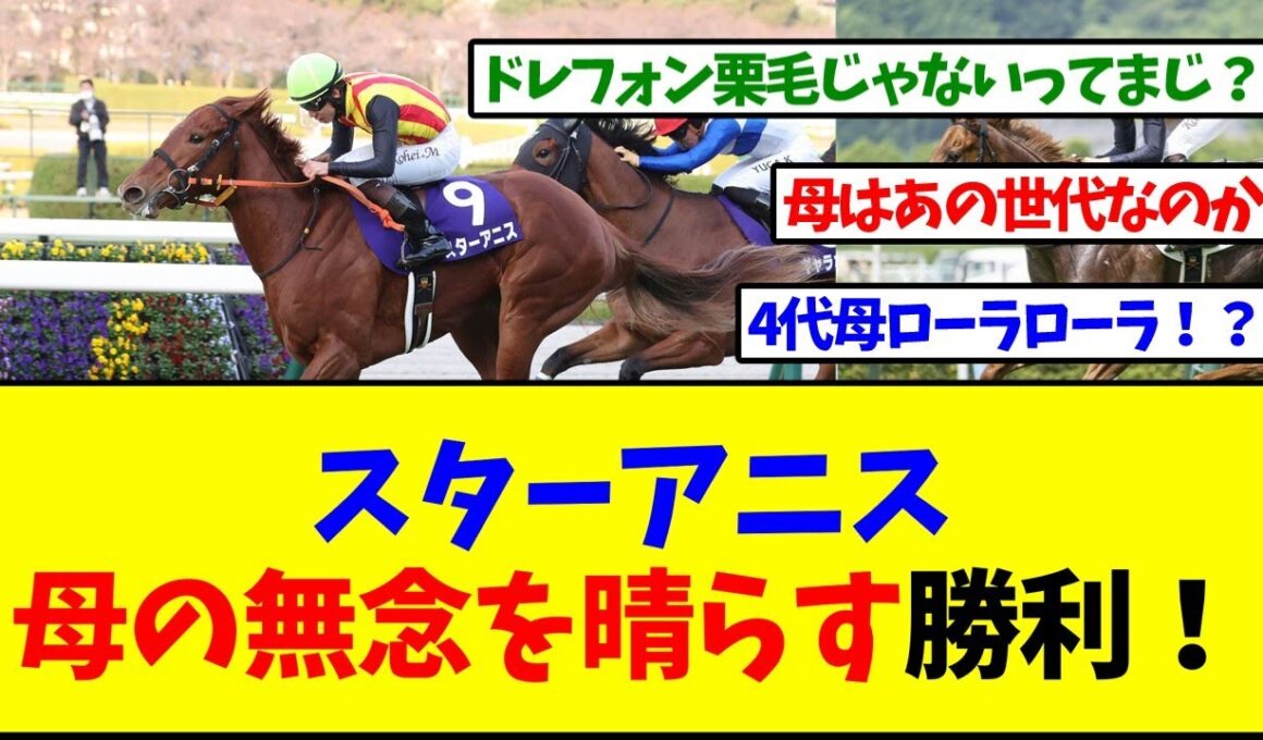 【阪神JF】母の無念を晴らす勝利！スターアニス！【反応集】