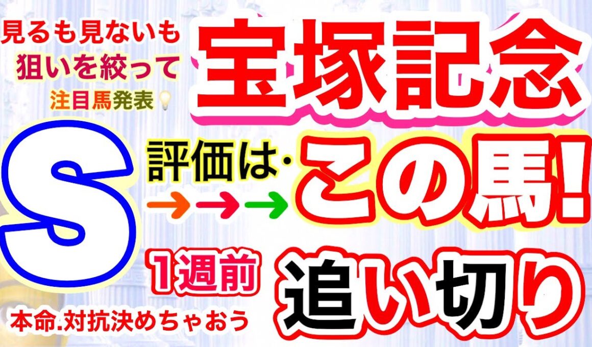 【宝塚記念2026】穴党専科しーいちの1週前追い切り評価、クロワデュノールは疲れ無し？ミュージアムマイルはレーン騎手挽回できるか！