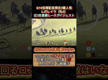 【レガレイラ】 宝塚記念想定5番人気！近3走ダイジェスト　#競馬  #宝塚記念  #レガレイラ  #ルメール  #shorts