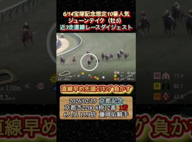 【ジューンテイク】 宝塚記念想定10番人気！近3走ダイジェスト　#競馬  #宝塚記念  #ジューンテイク  #松山弘平  #shorts