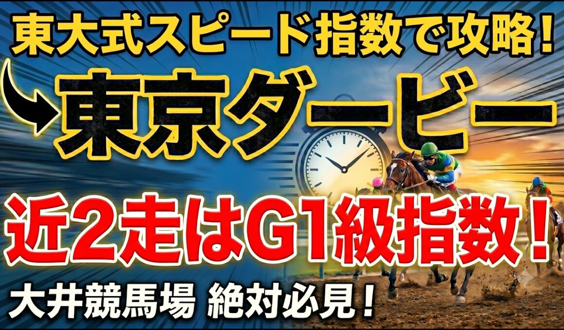 【東京ダービー２０２６】東大式スピード指数による競馬予想