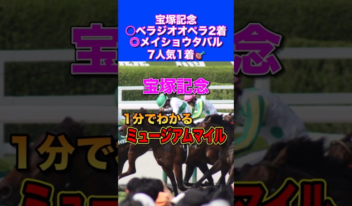 【宝塚記念2026】1分でわかるミュージアムマイル