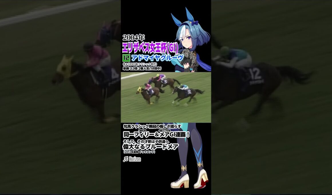 2004年 エリザベス女王杯 アドマイヤグルーヴ #競馬