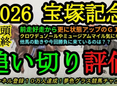 【最終追い切り評価】2026宝塚記念！前走好走より1段階アップの人気馬は？クロワデュノール、ミュージアムマイルの気になる点は？