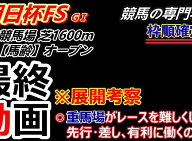 【朝日杯FS2025】展開考察付き最終動画 重馬場がこのレースを難しくした