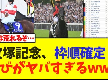 宝塚記念、枠順確定！並びがヤバすぎる…【競馬】