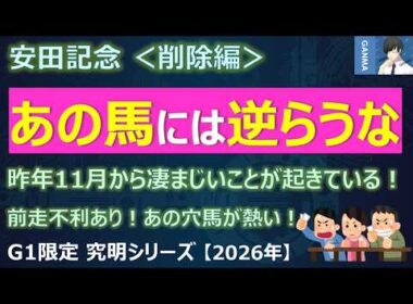 【安田記念2026＜削除編＞】あの馬には逆らうな！昨年11月から凄まじいことが起きている！～前走で不利あり！あの穴馬が熱い！～