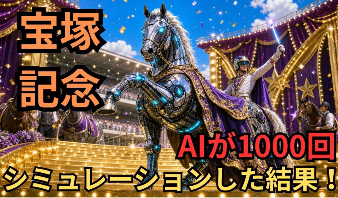 【宝塚記念 予想】AIが1000回シミュレーションした結果！