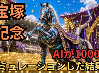 【宝塚記念 予想】AIが1000回シミュレーションした結果！