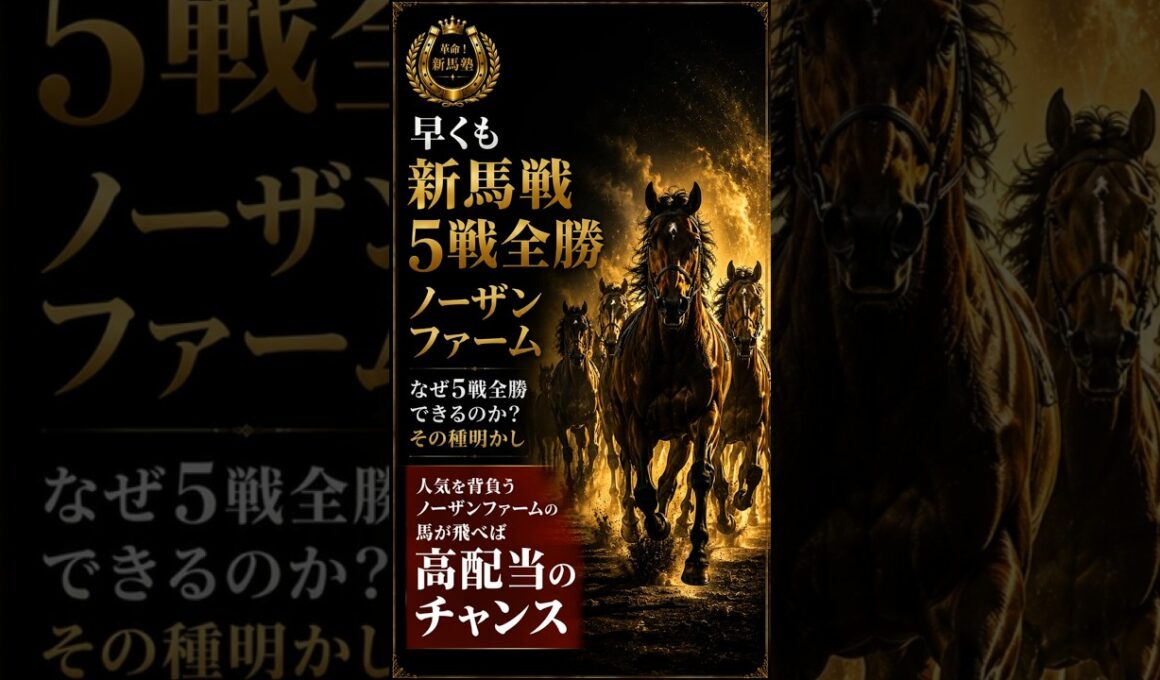 開幕5戦全勝！王者ノーザンファーム。未来の"桜花賞馬・ダービー馬"は本物か｜全勝の種明かし#競馬 #競馬予想 #新馬戦 #2歳馬 #ノーザンファーム #桜花賞 #ダービー #丸の内龍太郎 #馬券会計学