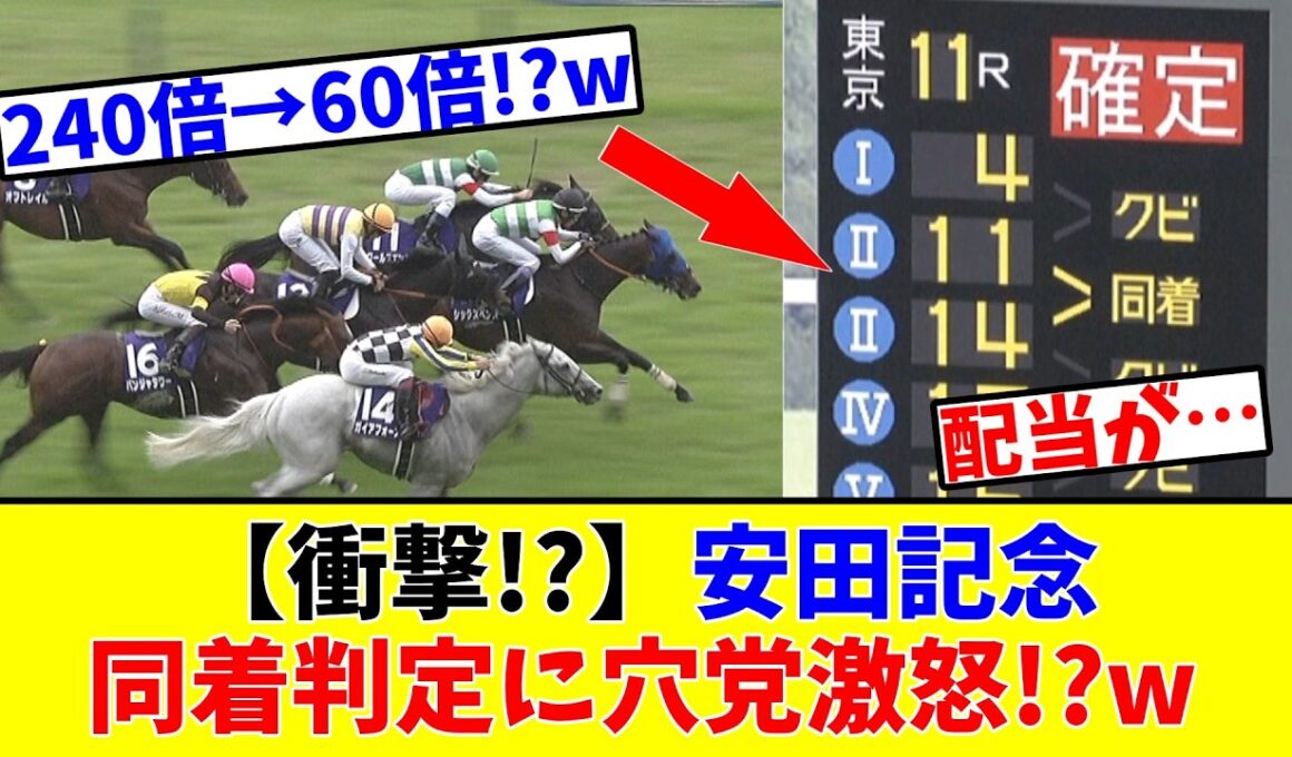 【安田記念】【衝撃!?】例の2着同着判定に穴党が大激怒!?w