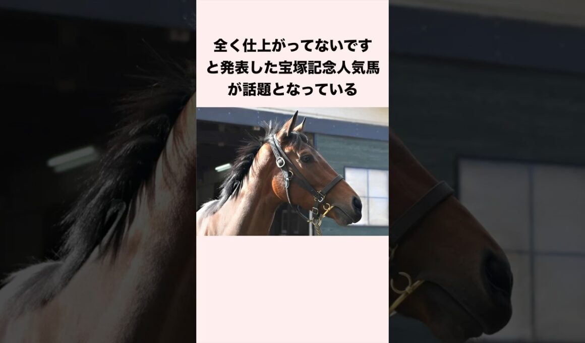 全く仕上がってないですと発表した宝塚記念人気馬が話題となっている #競馬 #競馬予想 #shorts