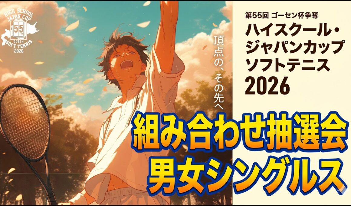 【ハイジャパ2026シングルス組み合わせ抽選会】第55回ゴーセン杯争奪ハイスクールジャパンカップ2026 男女シングルス組み合わせ抽選会