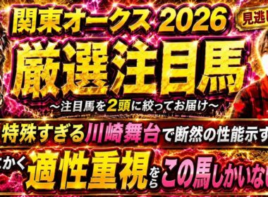 関東オークス2026 特殊すぎる川崎舞台で断然の性能！適性重視ならこの馬達しかいないでしょ！？