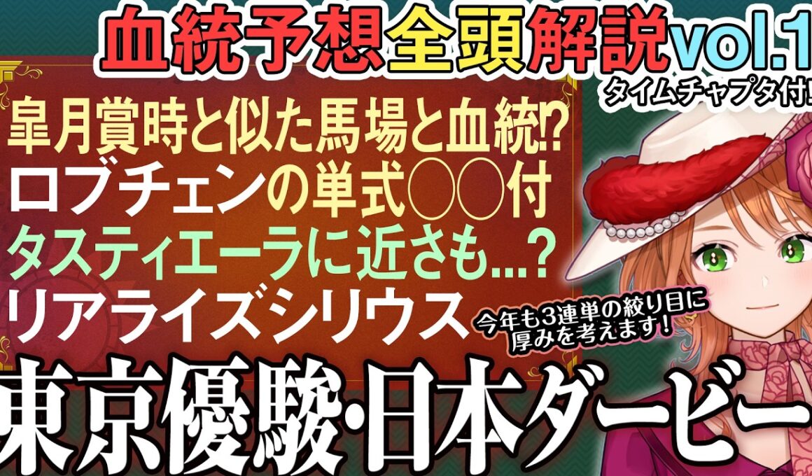 #東京優駿 #日本ダービー 2026 ロブチェン上位安定も本来は中山！リアライズシリウスも単式は…？全馬血統解説vol.1 #四条大学血統ゼミ🏇🧬