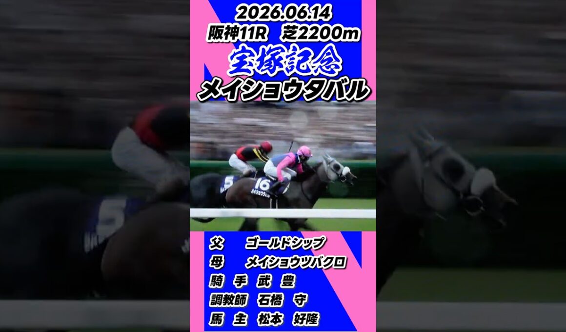 連覇！メイショウタバル【宝塚記念2026】