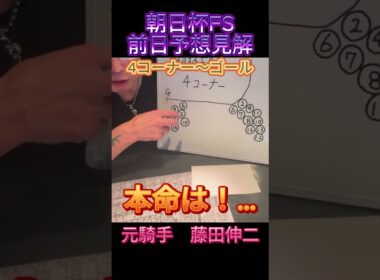 朝日杯FS前日予想見解　元騎手藤田伸二が語る！ #元騎手 #藤田伸二 #競馬＃朝日杯FS＃本命＃ニタモノドウシ