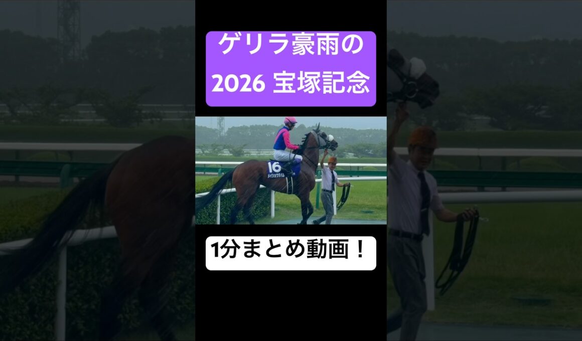【宝塚記念2026】 ゲリラ豪雨で記録にも記憶にも残ったレースの概要を1分にまとめました！ #宝塚記念 #武豊 #メイショウタバル #阪神競馬場 #競馬 #shorts