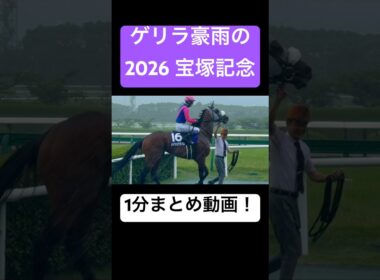 【宝塚記念2026】 ゲリラ豪雨で記録にも記憶にも残ったレースの概要を1分にまとめました！ #宝塚記念 #武豊 #メイショウタバル #阪神競馬場 #競馬 #shorts