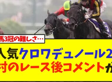 1人気クロワデュノール、2着北村友一騎手のレース後コメントが…【宝塚記念】