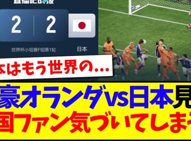 【中国の反応】日本代表vsオランダの試合を見て、ついに気づいてしまった中国サッカーファンの反応がこちらですwwww