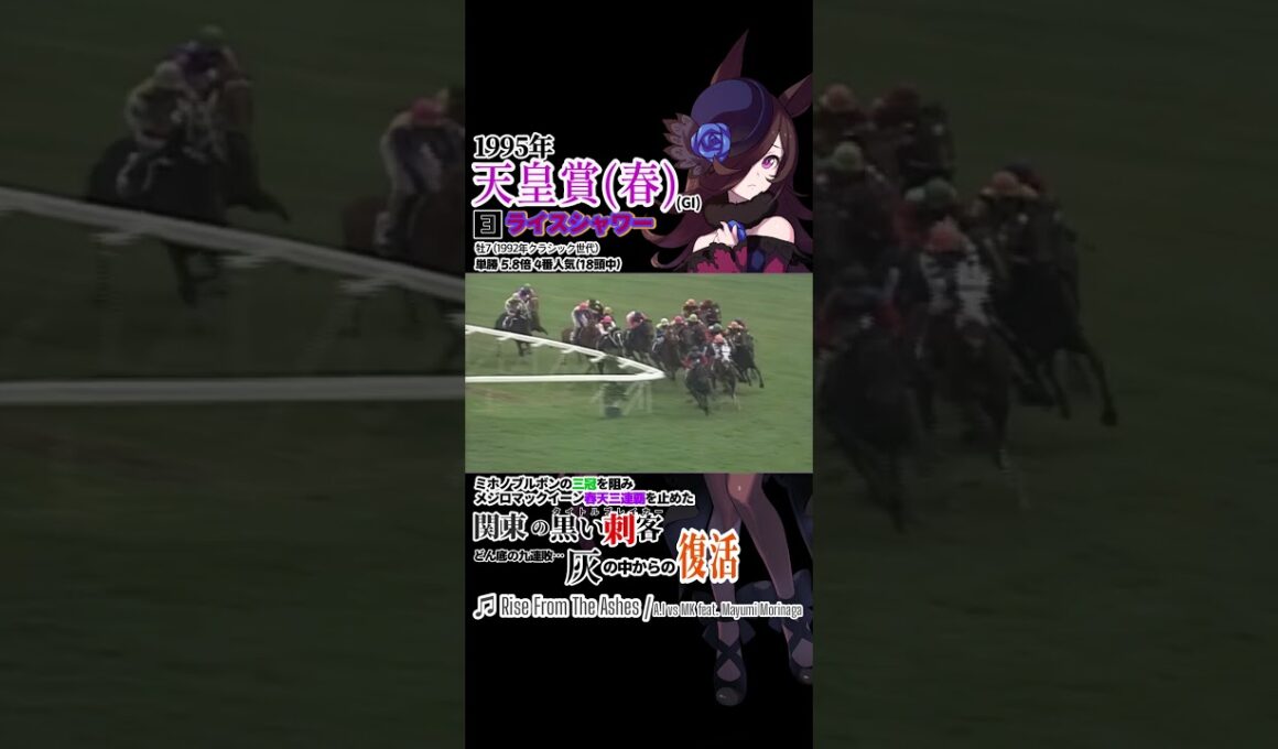 ライスシャワー 1995年 天皇賞春 #競馬 #的場均 #ウマ娘