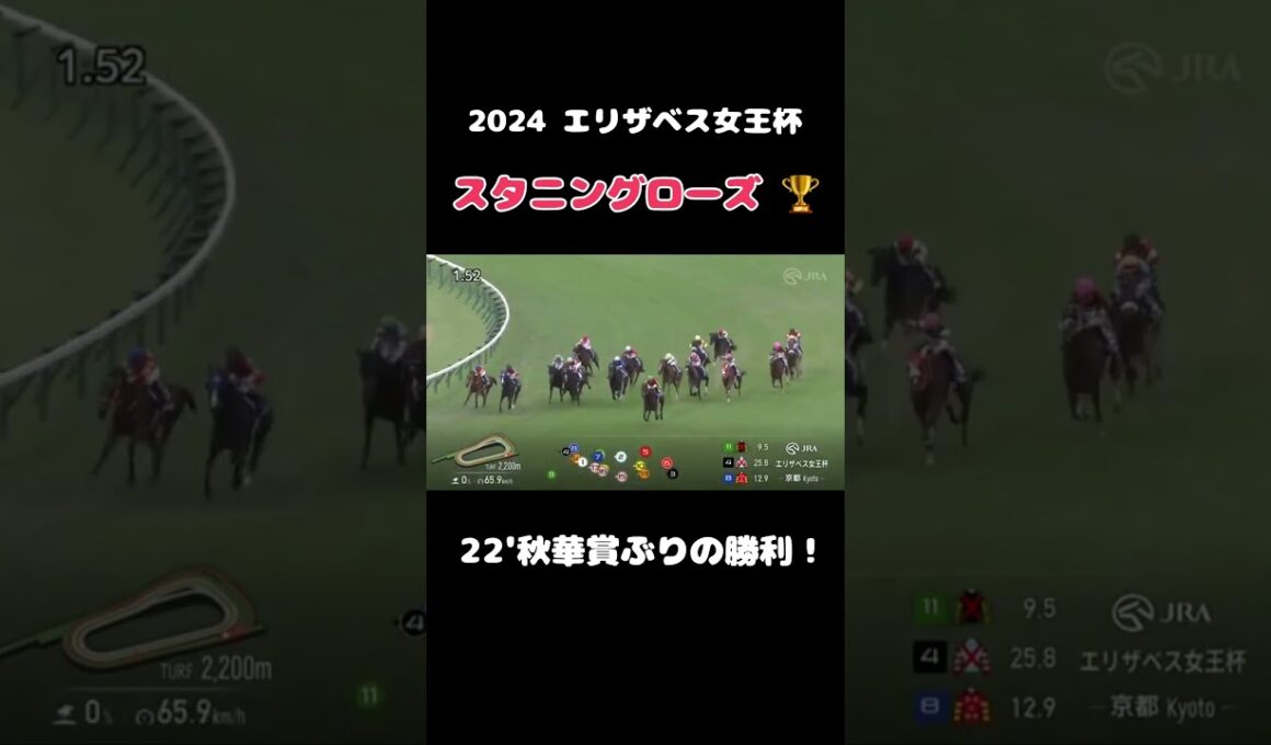 スタニングローズ復活勝利！！！ #競馬 #エリザベス女王杯 #京都競馬場 #スタニングローズ #馬