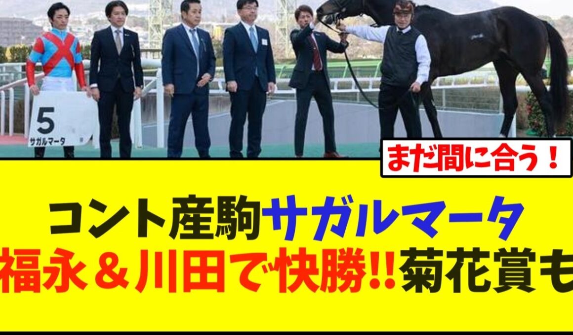 コントレイル産駒、サガルマータ福永＆川田で快勝‼菊花賞も視野に【競馬】