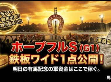 【ホープフルS】鉄板ワイド1点公開！明日の有馬記念の軍資金はここで稼ぐ