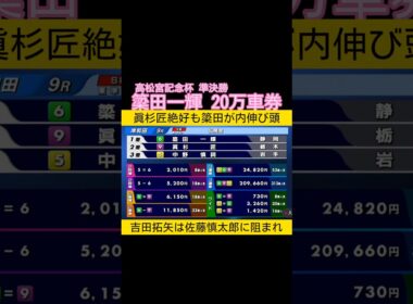 高松宮記念杯準決勝は簗田一輝のアタマで #keirin 20万車券 #競輪 2026.6.20