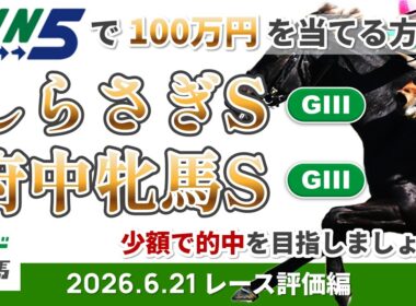 【WIN5で100万円レース評価編】2026年6月21日（日）しらさぎS・府中牝馬S【競馬】