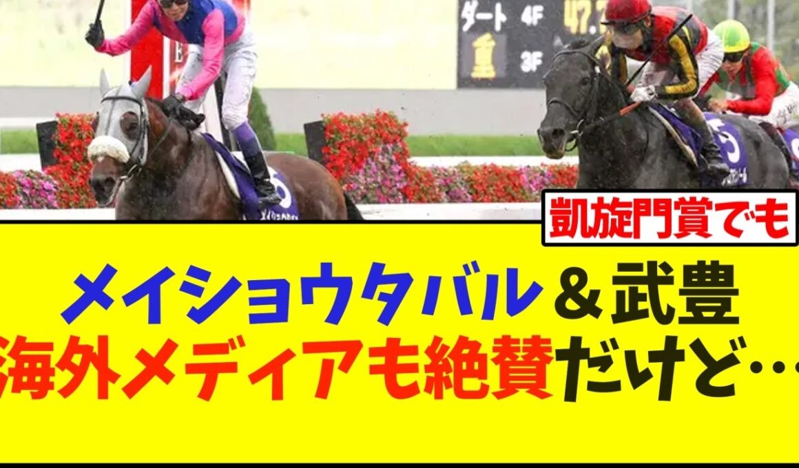 メイショウタバル＆武豊海外メディアも絶賛だけど…【競馬】